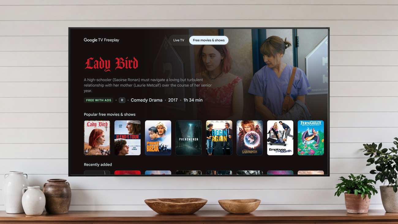 Discover Free Movies and Shows on Google TV Freeplay