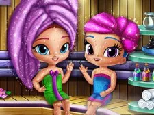 Unleash Your Inner Relaxation with Glittery Genies Realife Sauna: A Fun and Calming Dress-up Game